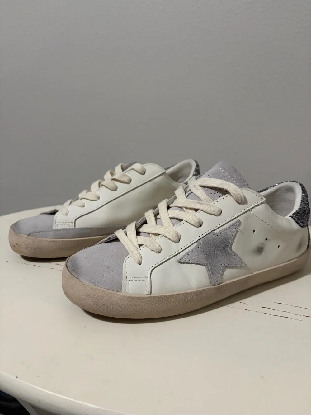 Golden Goose White Superstar Leather Sneaker size 37  Women’s